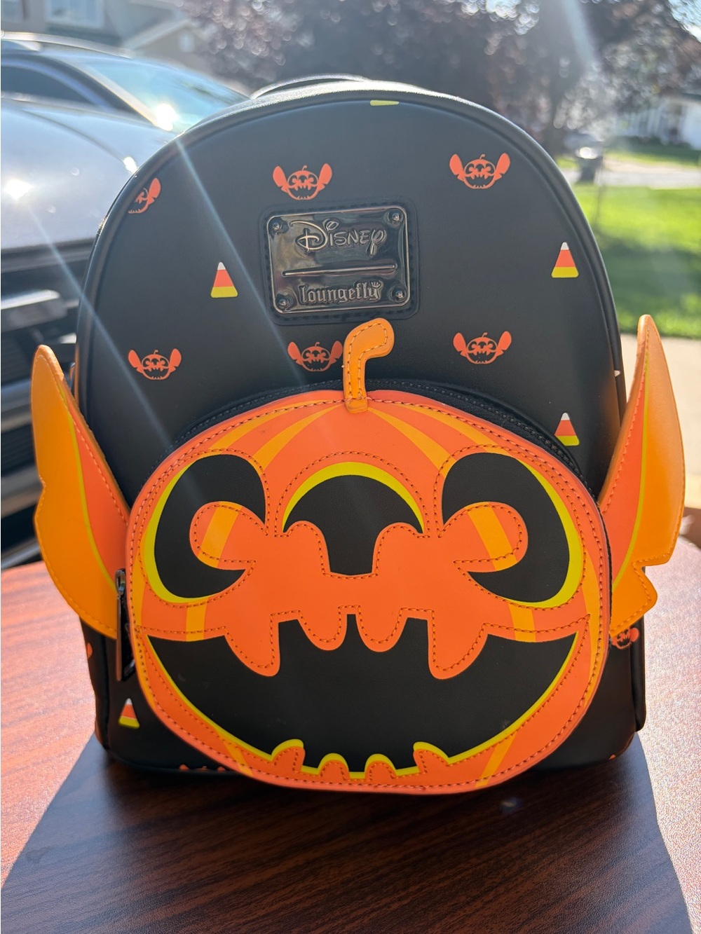 Loungefly Disney Lilo & Stitch Halloween Pumpkin Mini Backpack NWT